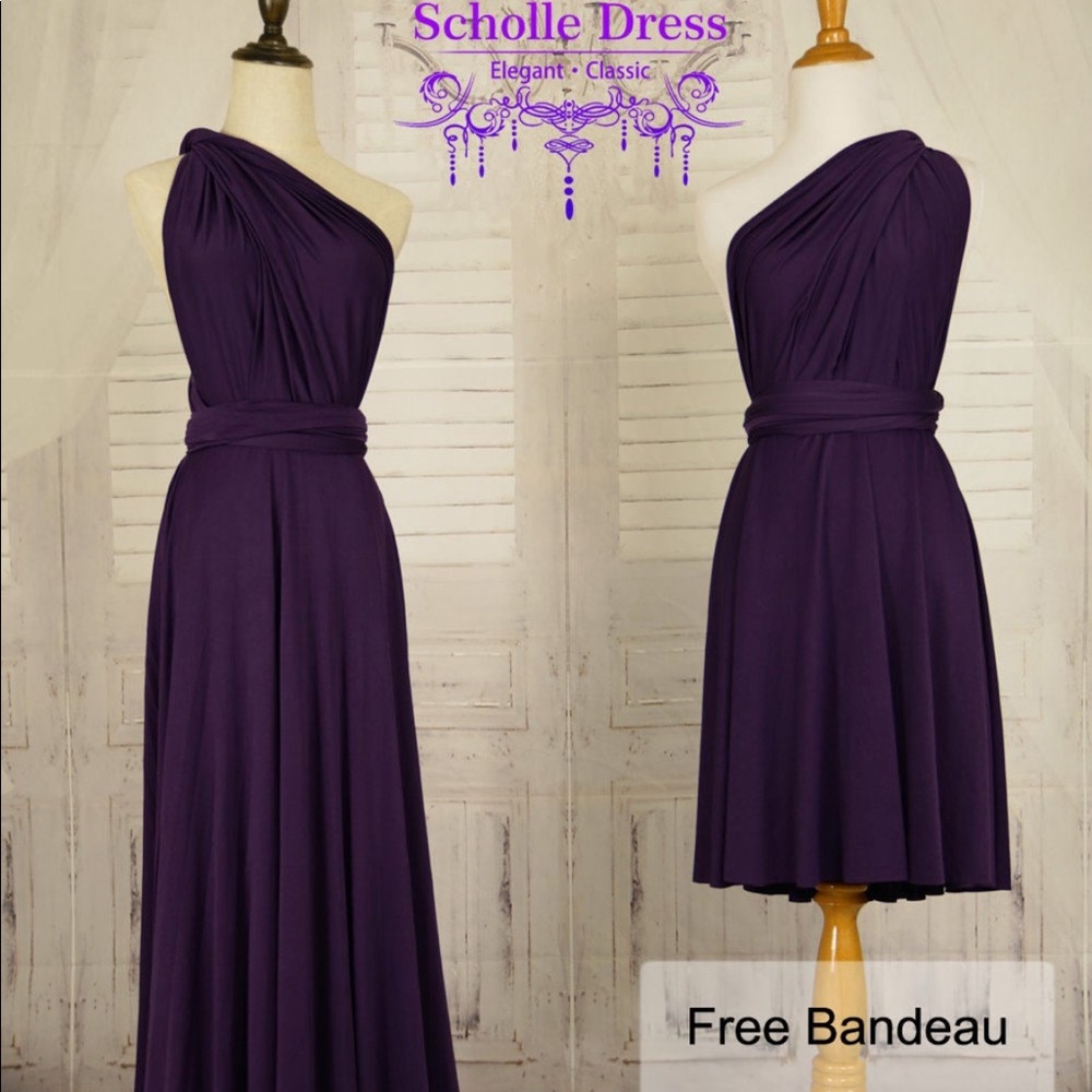 SHORT Scholledress purple infinity dress